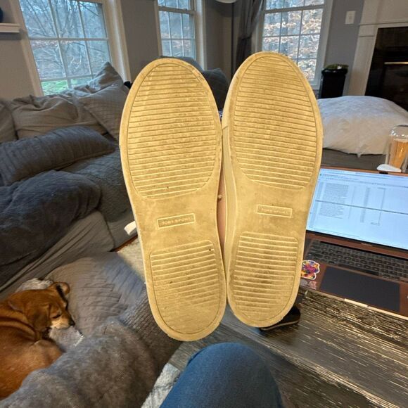 Tory Burch Sport Pink Leather Ruffle sneaker sz 9.5 EUC - Picture 8 of 8